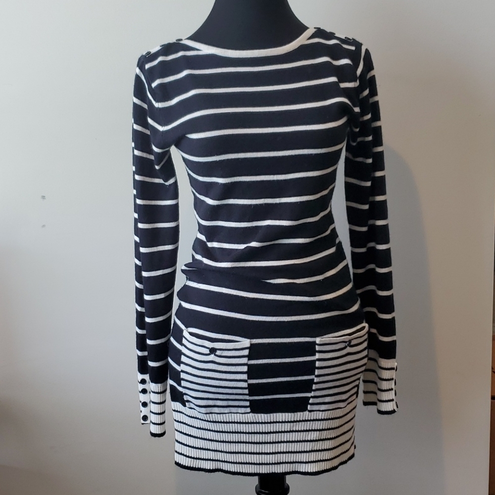 Stripe sweater dress
